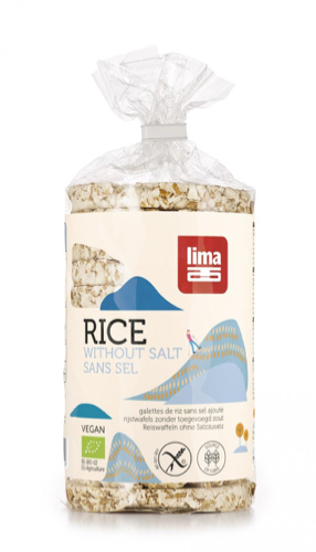 Lima Rijstwafels z/zout glutenvrij bio 100g